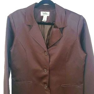 VINTAGE BOB MACKIE TRENCH COAT. SATIN CHOCOLATE BROWN, SIZE 16